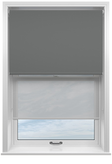 Rimini (Blackout), Storm Cloud & Optima Dawn - Double Roller Blind